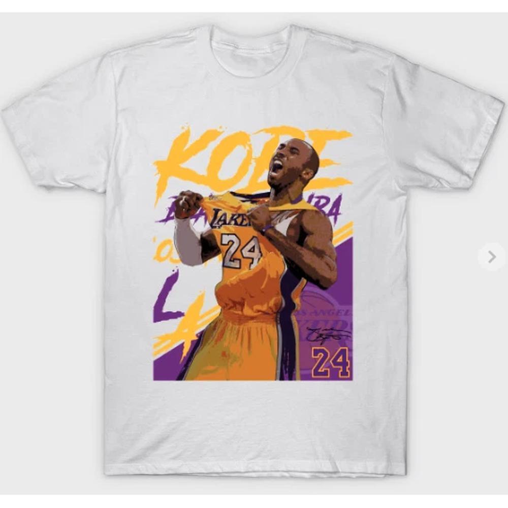 Kobe Bryant Lakers Black Mamba Short Sleeve T-Shirt Mens Unisex
